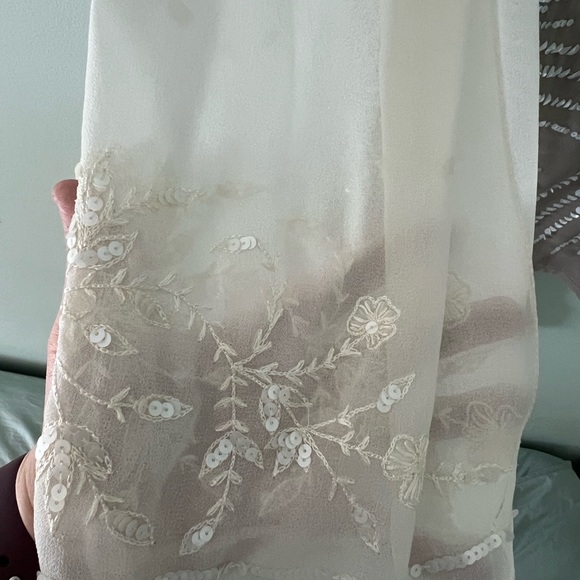 Coldwater Creek Sleeveless Top with Scarf Taupe Women’s Size 14 - Picture 6 of 6